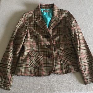 i e relaxed medium plaid blazer